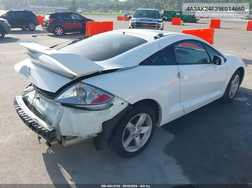 2009 Mitsubishi Eclipse Gs VIN: 4A3AK24F39E014660 Lot: 45515124