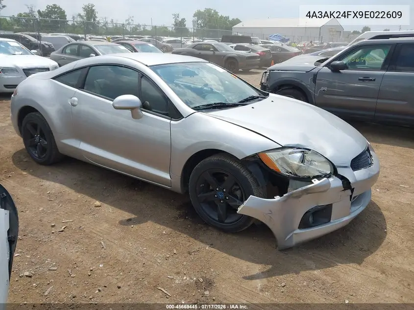 2009 Mitsubishi Eclipse Gs VIN: 4A3AK24FX9E022609 Lot: 45669445