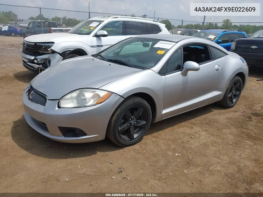 2009 Mitsubishi Eclipse Gs VIN: 4A3AK24FX9E022609 Lot: 45669445