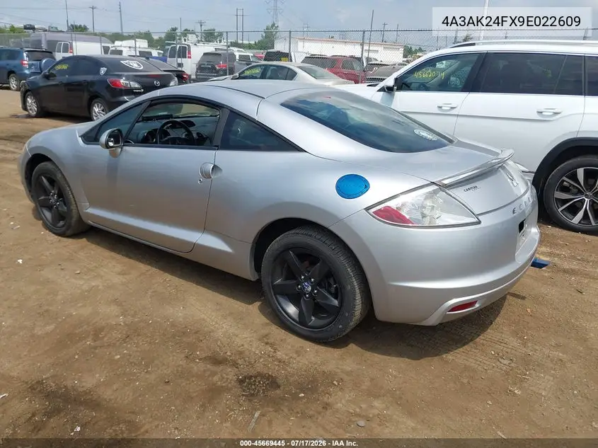 2009 Mitsubishi Eclipse Gs VIN: 4A3AK24FX9E022609 Lot: 45669445