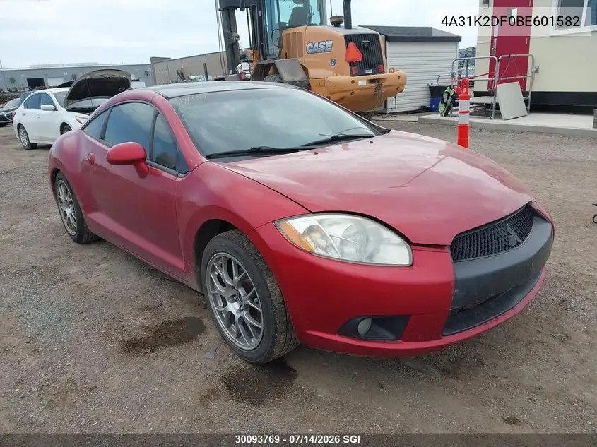 2011 Mitsubishi Eclipse Gs VIN: 4A31K2DF0BE601582 Lot: 30093769