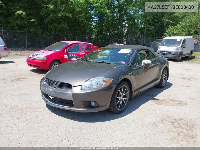 2011 Mitsubishi Eclipse Spyder Gs Sport VIN: 4A37L5EF1BE003430 Lot: 45330737