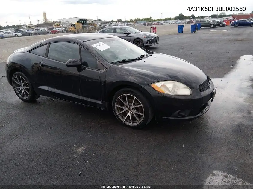 2011 Mitsubishi Eclipse Gs/Gs Sport VIN: 4A31K5DF3BE002550 Lot: 45346293