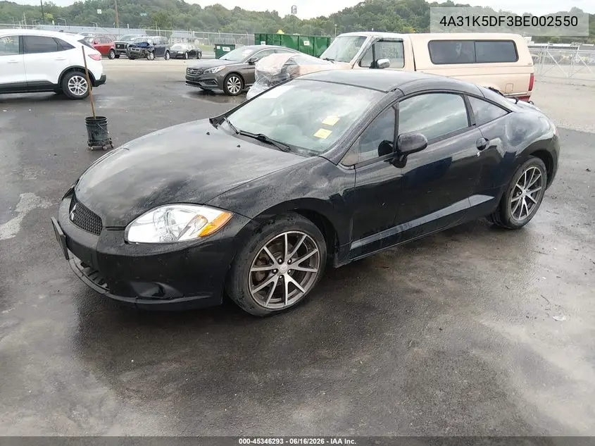 2011 Mitsubishi Eclipse Gs/Gs Sport VIN: 4A31K5DF3BE002550 Lot: 45346293