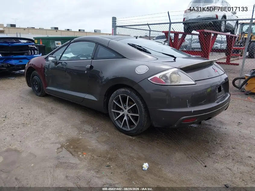 2011 Mitsubishi Eclipse Gs/Gs Sport VIN: 4A31K5DF7BE017133 Lot: 45431442