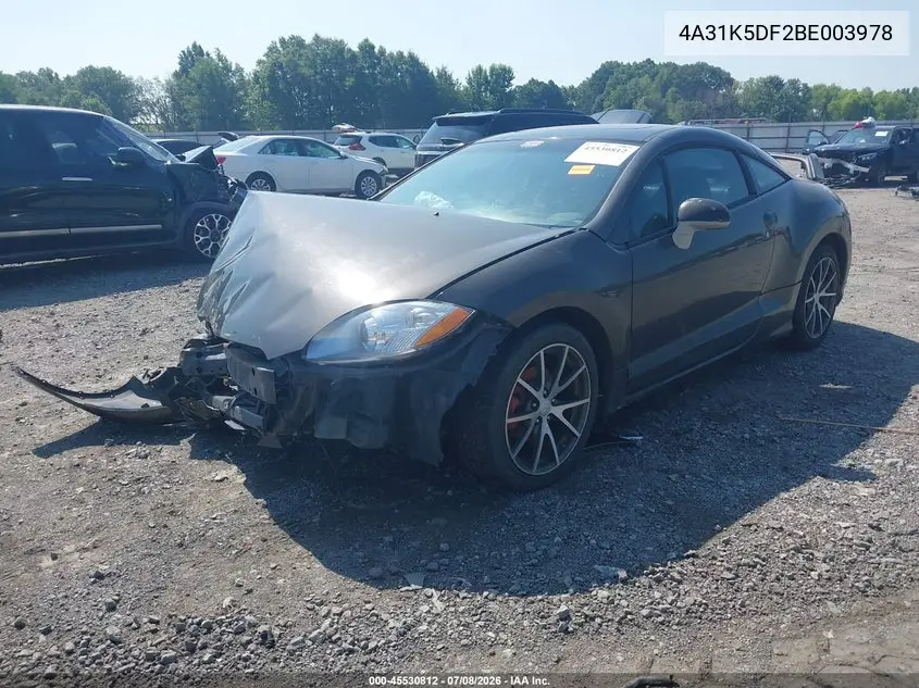 2011 Mitsubishi Eclipse Gs/Gs Sport VIN: 4A31K5DF2BE003978 Lot: 45530812
