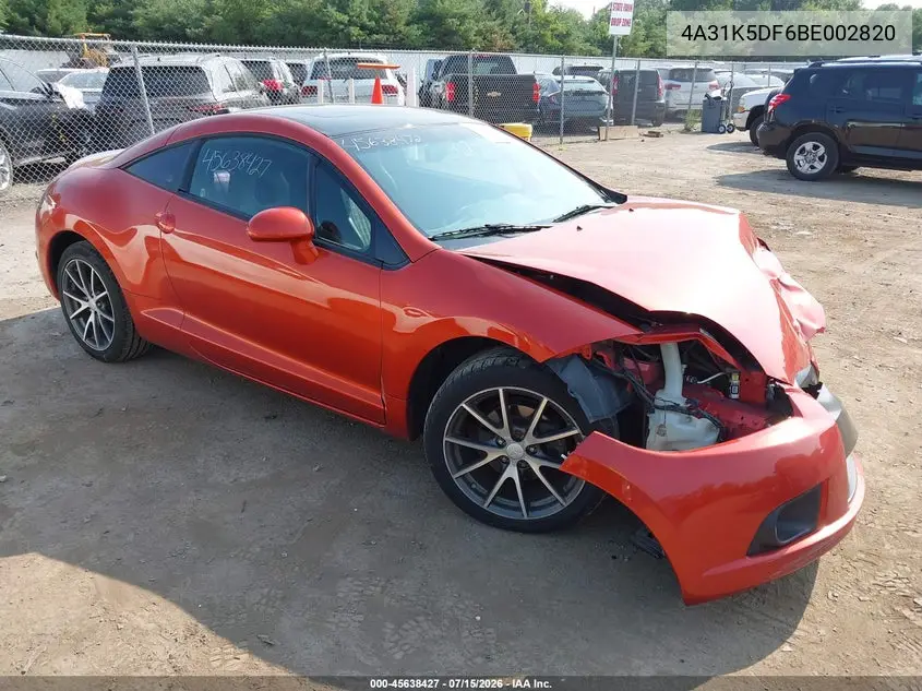 2011 Mitsubishi Eclipse Gs/Gs Sport VIN: 4A31K5DF6BE002820 Lot: 45638427