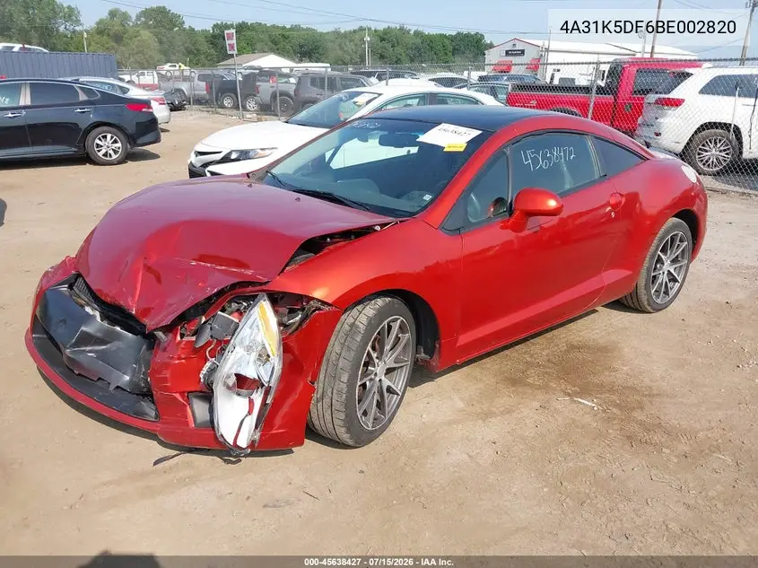 2011 Mitsubishi Eclipse Gs/Gs Sport VIN: 4A31K5DF6BE002820 Lot: 45638427