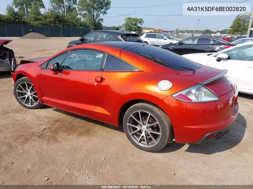 2011 Mitsubishi Eclipse Gs/Gs Sport VIN: 4A31K5DF6BE002820 Lot: 45638427