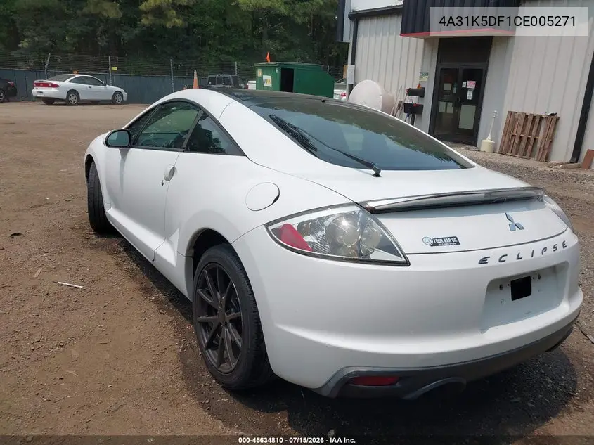 2012 Mitsubishi Eclipse Gs/Gs Sport/Se VIN: 4A31K5DF1CE005271 Lot: 45634810
