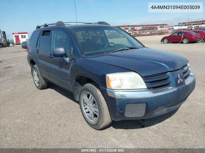 2004 Mitsubishi Endeavor Xls VIN: 4A4MN31S94E005039 Lot: 30093962