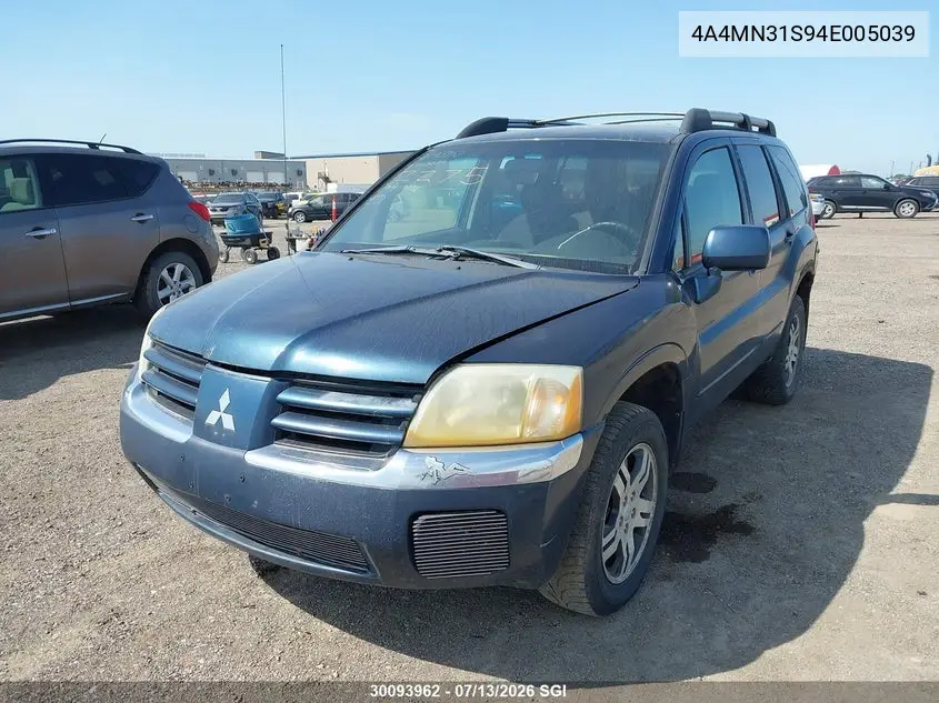 2004 Mitsubishi Endeavor Xls VIN: 4A4MN31S94E005039 Lot: 30093962