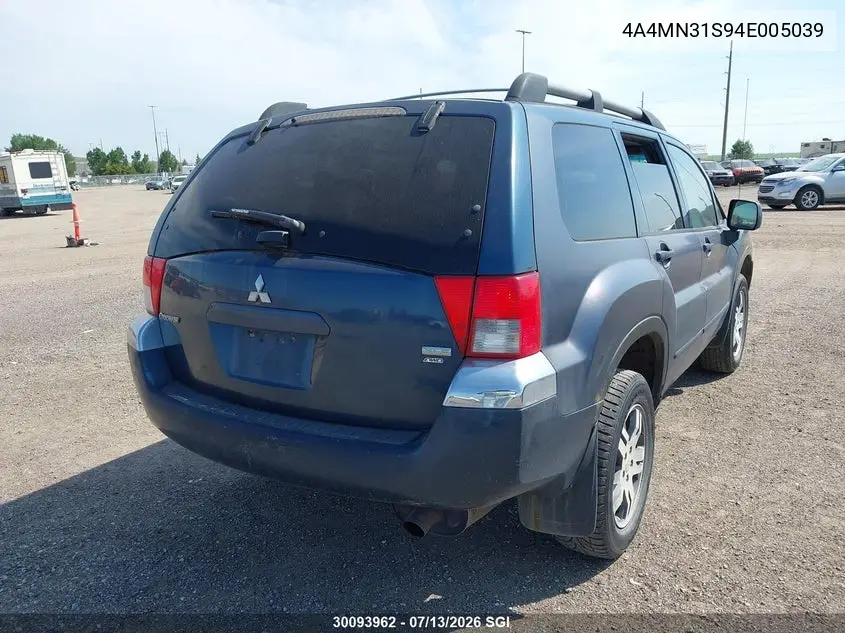 2004 Mitsubishi Endeavor Xls VIN: 4A4MN31S94E005039 Lot: 30093962