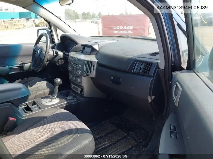 2004 Mitsubishi Endeavor Xls VIN: 4A4MN31S94E005039 Lot: 30093962