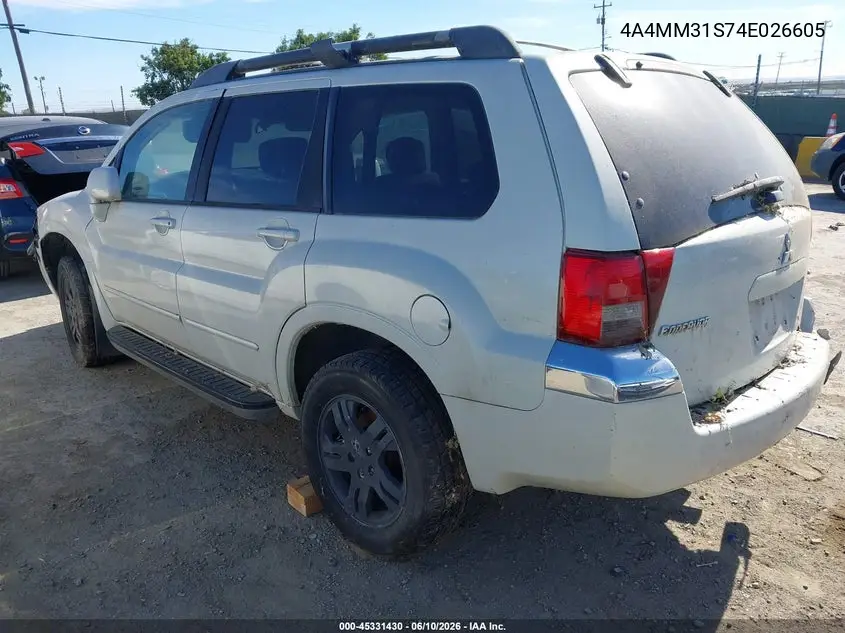 2004 Mitsubishi Endeavor Xls VIN: 4A4MM31S74E026605 Lot: 45331430