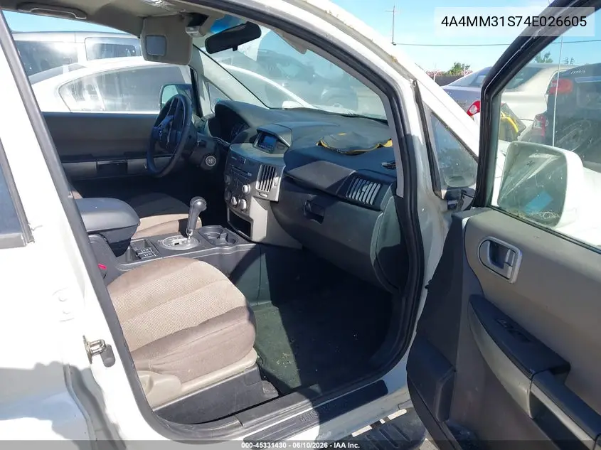 2004 Mitsubishi Endeavor Xls VIN: 4A4MM31S74E026605 Lot: 45331430
