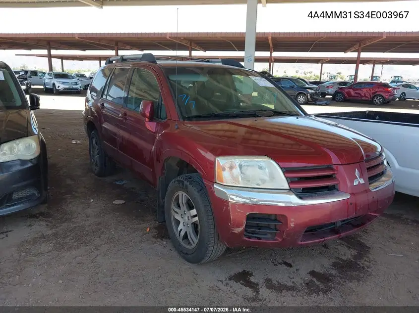 2004 Mitsubishi Endeavor Xls VIN: 4A4MM31S34E003967 Lot: 45534147