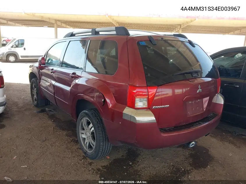 2004 Mitsubishi Endeavor Xls VIN: 4A4MM31S34E003967 Lot: 45534147