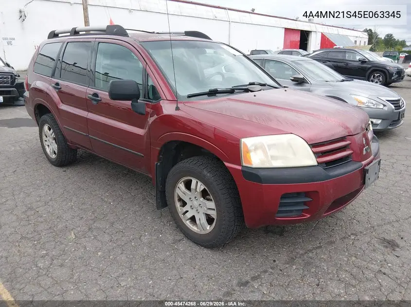 2005 Mitsubishi Endeavor Ls VIN: 4A4MN21S45E063345 Lot: 45474268