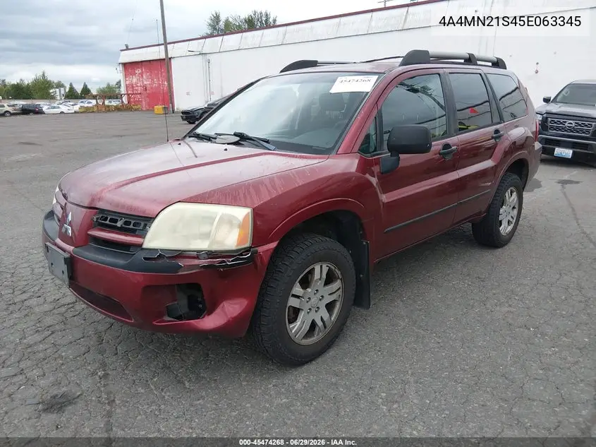 2005 Mitsubishi Endeavor Ls VIN: 4A4MN21S45E063345 Lot: 45474268