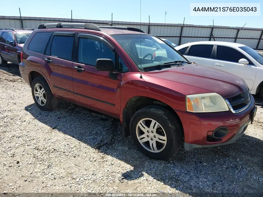 2006 Mitsubishi Endeavor Ls VIN: 4A4MM21S76E035043 Lot: 45345613