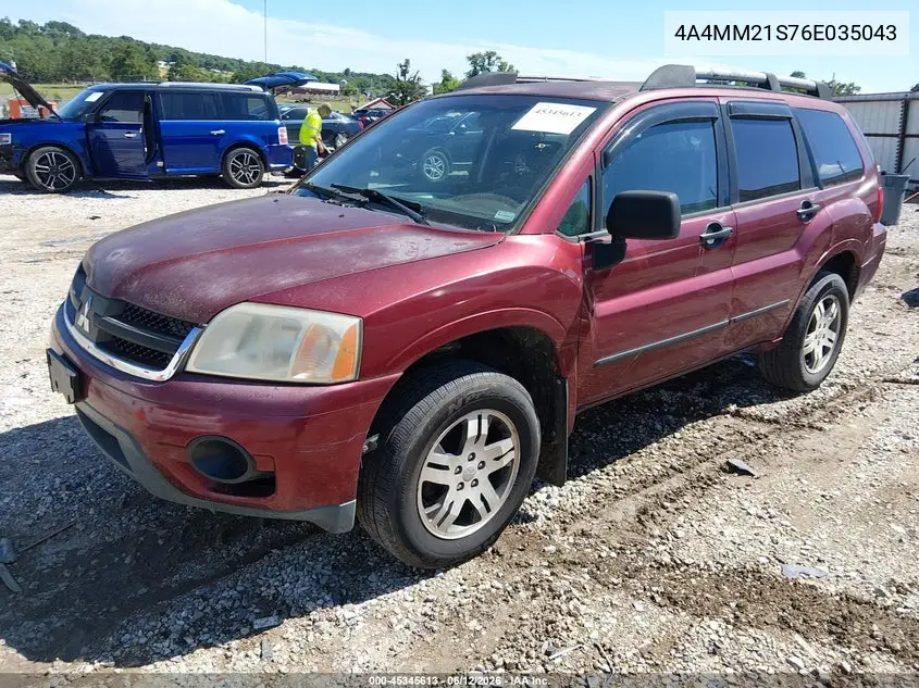 2006 Mitsubishi Endeavor Ls VIN: 4A4MM21S76E035043 Lot: 45345613