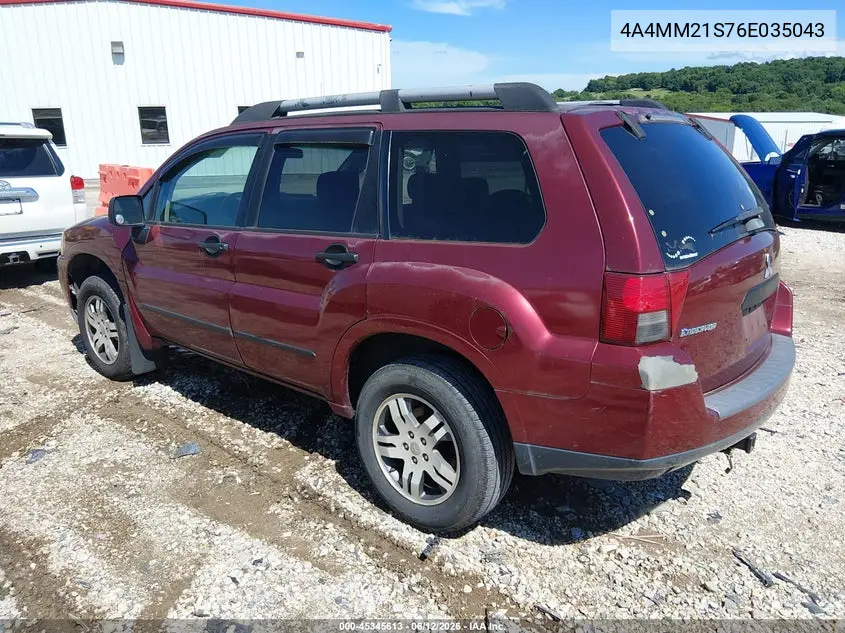 2006 Mitsubishi Endeavor Ls VIN: 4A4MM21S76E035043 Lot: 45345613