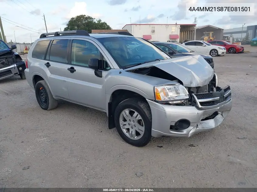 2007 Mitsubishi Endeavor Ls VIN: 4A4MM21S87E081501 Lot: 45461173