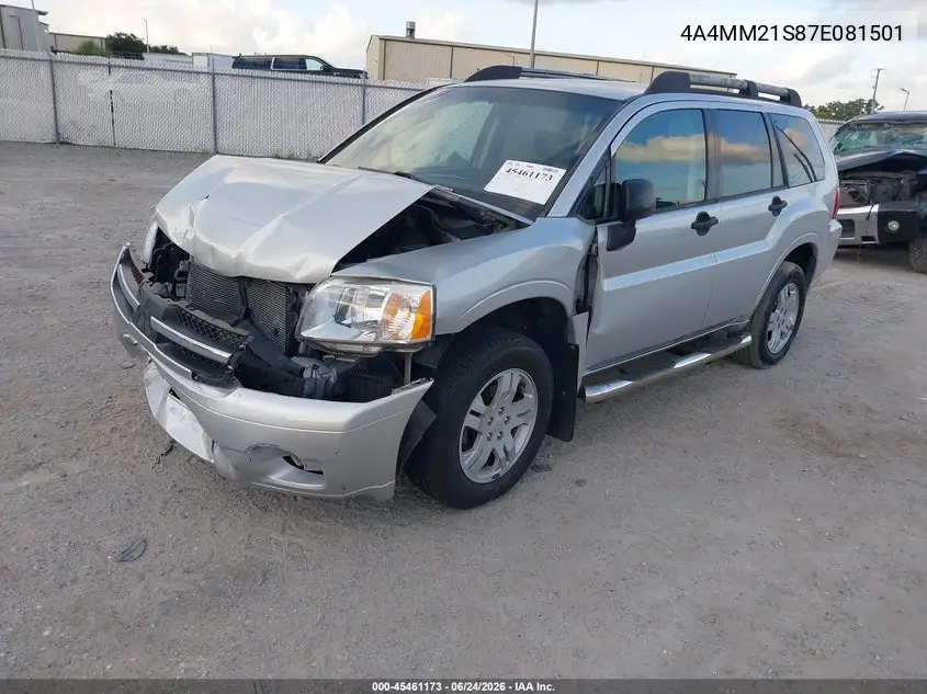 2007 Mitsubishi Endeavor Ls VIN: 4A4MM21S87E081501 Lot: 45461173