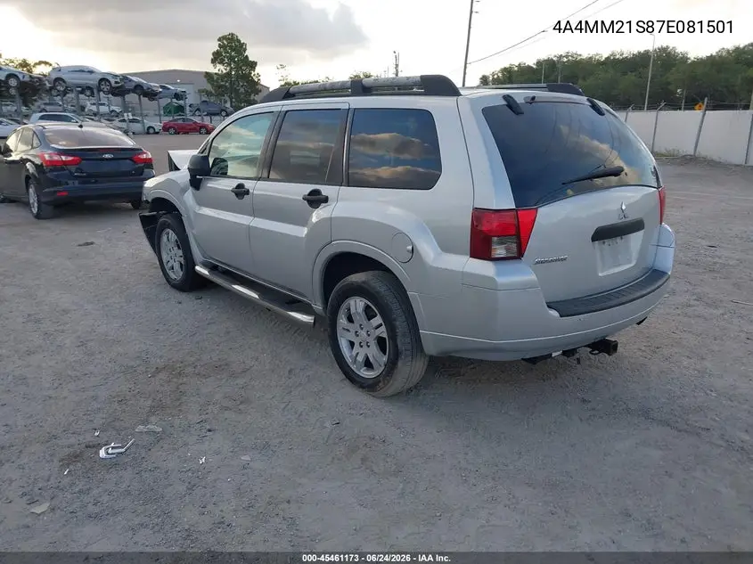 2007 Mitsubishi Endeavor Ls VIN: 4A4MM21S87E081501 Lot: 45461173