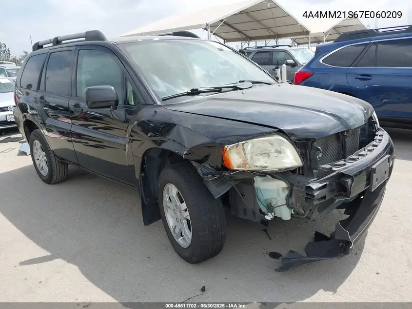 2007 Mitsubishi Endeavor Ls VIN: 4A4MM21S67E060209 Lot: 45511702