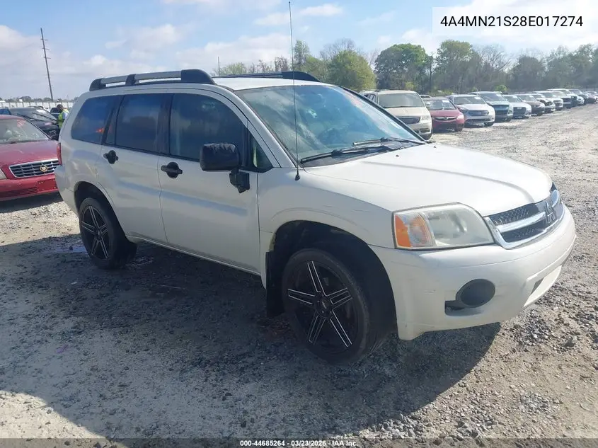 2008 Mitsubishi Endeavor Ls VIN: 4A4MN21S28E017274 Lot: 44685264