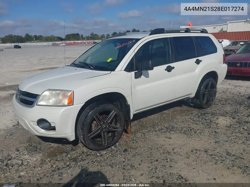 2008 Mitsubishi Endeavor Ls VIN: 4A4MN21S28E017274 Lot: 44685264