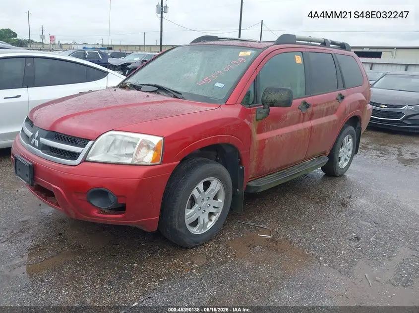 2008 Mitsubishi Endeavor Ls VIN: 4A4MM21S48E032247 Lot: 45390138