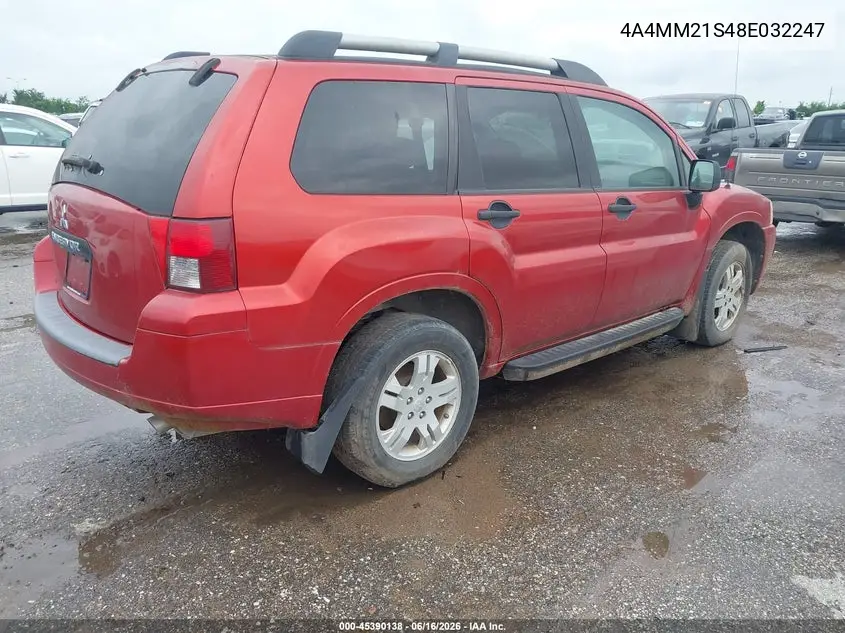 2008 Mitsubishi Endeavor Ls VIN: 4A4MM21S48E032247 Lot: 45390138