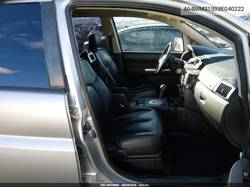 2008 Mitsubishi Endeavor Se VIN: 4A4MM31S98E040222 Lot: 45478680
