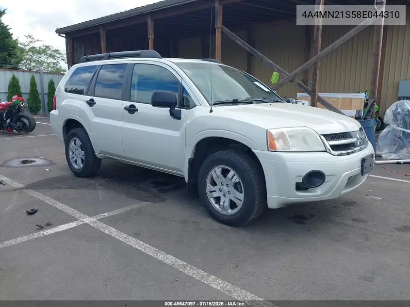 2008 Mitsubishi Endeavor Ls VIN: 4A4MN21S58E044310 Lot: 45647097