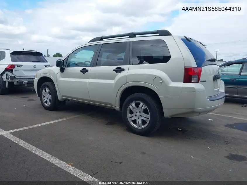2008 Mitsubishi Endeavor Ls VIN: 4A4MN21S58E044310 Lot: 45647097
