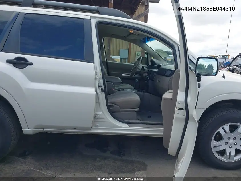 2008 Mitsubishi Endeavor Ls VIN: 4A4MN21S58E044310 Lot: 45647097