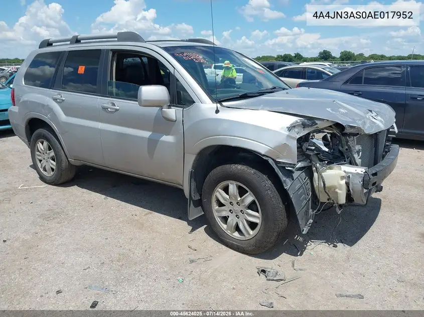2010 Mitsubishi Endeavor Se VIN: 4A4JN3AS0AE017952 Lot: 45624025