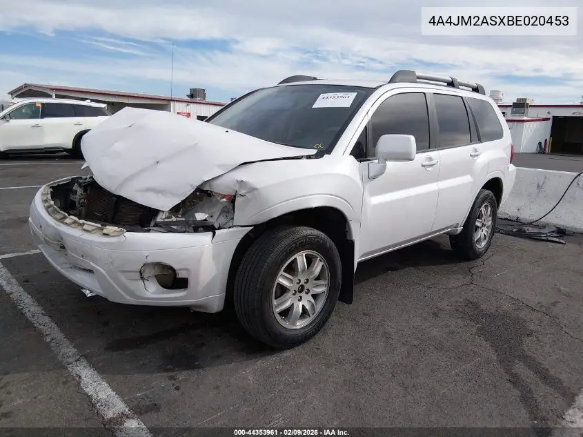 2011 Mitsubishi Endeavor Ls VIN: 4A4JM2ASXBE020453 Lot: 44353961