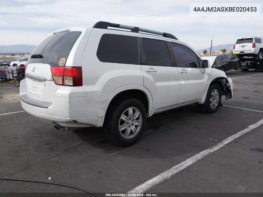 2011 Mitsubishi Endeavor Ls VIN: 4A4JM2ASXBE020453 Lot: 44353961
