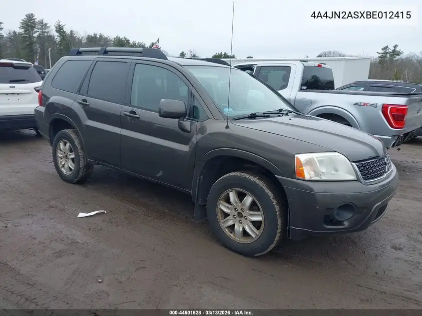 2011 Mitsubishi Endeavor VIN: 4A4JN2ASXBE012415 Lot: 44601628