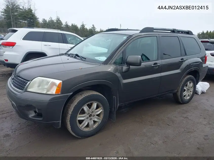 2011 Mitsubishi Endeavor VIN: 4A4JN2ASXBE012415 Lot: 44601628