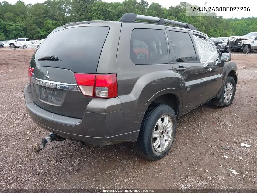 2011 Mitsubishi Endeavor VIN: 4A4JN2AS8BE027236 Lot: 44973649
