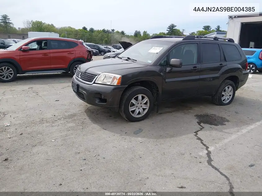 2011 Mitsubishi Endeavor VIN: 4A4JN2AS9BE004385 Lot: 45120774