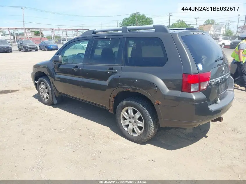 2011 Mitsubishi Endeavor VIN: 4A4JN2AS1BE032617 Lot: 45251912