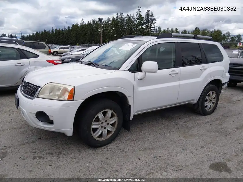 2011 Mitsubishi Endeavor VIN: 4A4JN2AS3BE030352 Lot: 45328876
