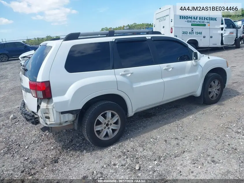 2011 Mitsubishi Endeavor Ls VIN: 4A4JM2AS1BE034466 Lot: 45405898