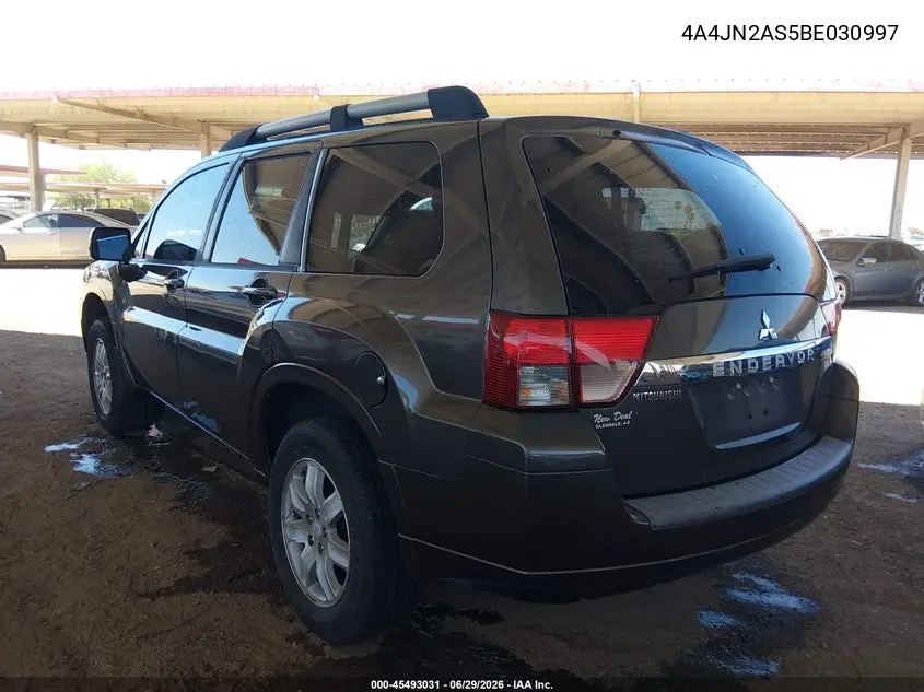 2011 Mitsubishi Endeavor VIN: 4A4JN2AS5BE030997 Lot: 45493031
